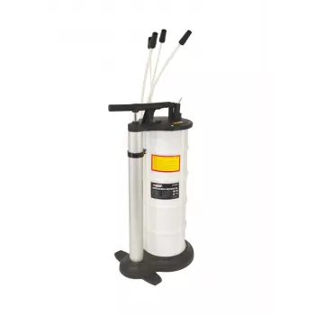 AWTOOLS AW15965 ročni sesalnik tekočin 9L - 3 sonde, -0,8 bar vakuum, za olje, menjalnik, zavorno tekočino