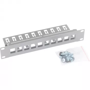 Triton RAC-PP-X03-C1 10-portna 1U slepa keystone patch plošča, siva