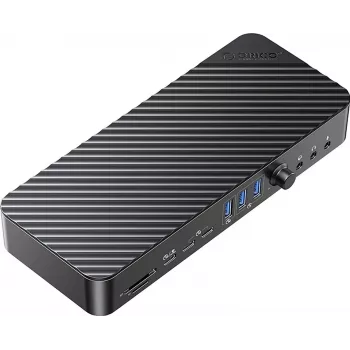 ORICO DKA22-V1-EU-BK-EP USB-C 10Gbps DisplayLink priklopna postaja s 4x 4K@60Hz zasloni in 60W Power Delivery