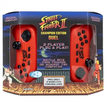FIZZ CREATIONS Street Fighter II Duel retro arkadna konzola z 621 igrami, HDMI/AV, 2 krmilnika