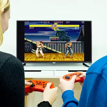 FIZZ CREATIONS Street Fighter II Duel retro arkadna konzola z 621 igrami, HDMI/AV, 2 krmilnika