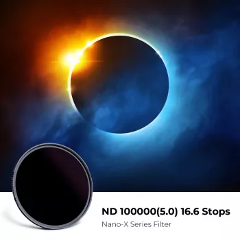 KF Concept ND100000 sončni filter 62mm, 16,6 stopnje, OD 5.0, AGC optično steklo, nano prevleka, aluminijast okvir