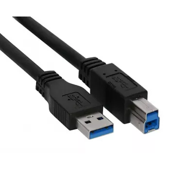 Kindermann 5773000012 - 2 m - USB A - USB B - USB 3.2 Gen 1 (3.1 Gen 1) - vtič/vtič - črn