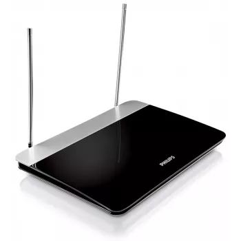 Notranja TV antena z nastavljivim ojačenjem, 1,8 m koaksialni kabel, 75 Ohm, filter 3G/4G, DVB-T/T2, skladna z RED