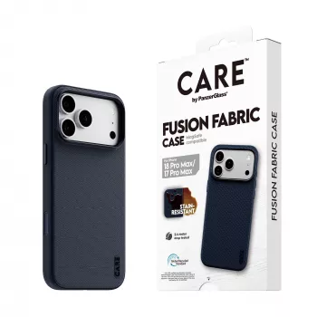 CARE by PanzerGlass Fusion Fabric ovitek moder z MagSafe za iPhone 17 Pro Max