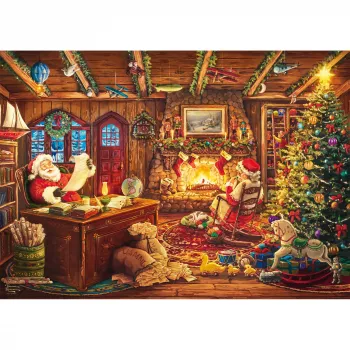 Schmidt Spiele Thomas Kinkade Studios: Santa Checks the Wishlist sestavljanka 1000 kosov