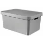 Curver Infinity Recycled 45L škatla za shranjevanje s pokrovom, siva, 56x39x27 cm