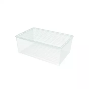 CURVER škatla s pokrovom Textile Box 45L 59,6x39,4x23cm prozorna