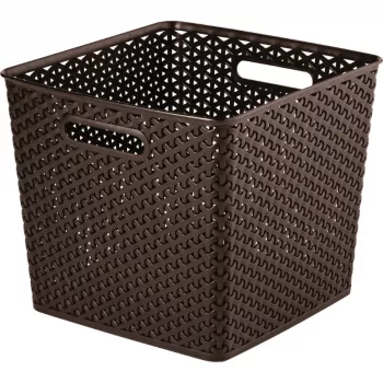CURVER My Style kvadratna košara za shranjevanje 25L temno rjava 32,5x32,5x28cm