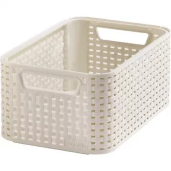 CURVER Style S škatla za shranjevanje 28,5 x 19,4 x 13 cm krem z videzom ratana