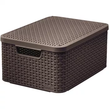 CURVER Style M škatla za shranjevanje s pokrovom 39,3x29,3x18,7 cm temno rjava