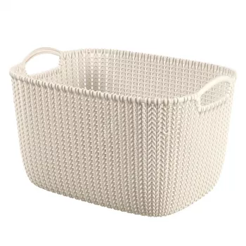 CURVER košara Knit L pravokotna 19L 40x30x23cm bela