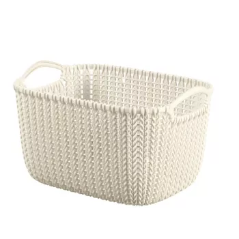 CURVER Knit Collection pravokotna košara za shranjevanje S 8L bela 30x22x17 cm