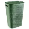 CURVER Infinity Recycled 60L škatla za perilo, zelena, 44x35x60 cm, prezračevana košara za perilo iz reciklirane plastike s pokrovom in ročaji