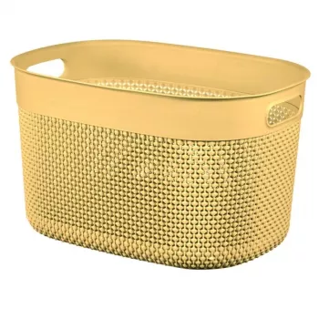 CURVER Filo L košara za shranjevanje 18L rumena 38x28x22cm pleten videz ratana