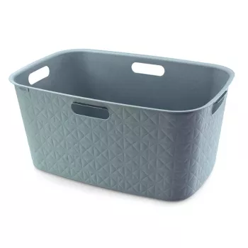 CURVER Softex 45L pravokotna košara za perilo z vgrajenimi ročaji, petrol, 57x37x27 cm