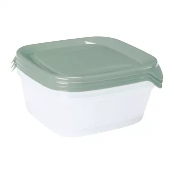 CURVER Fresh&Go kvadratne posode za shranjevanje živil komplet 3 x 0,8 L zelene
