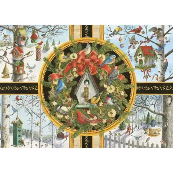Ravensburger sestavljanka veliki deli Sinji ptiči pozimi (500 kosov)
