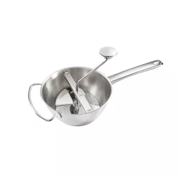 LEIFHEIT ComfortLine Flotte Lotte pasirka 20 cm, nerjavno jeklo, 3 sita, ročna, srebrno-črna