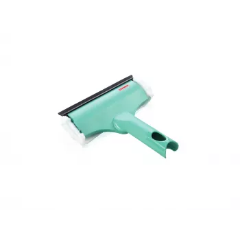 LEIFHEIT čistilo za okna in okvirje 3in1 Mini micro duo – 20 cm glava iz mikrovlaken z integriranim strgalom, združljivo s sistemom Click