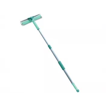 LEIFHEIT Classic brisalo za okna s teleskopskim ročajem 100-155 cm, 33 cm strgalo, brez prog, zeleno-belo