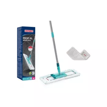 LEIFHEIT Profi XL Micro Duo 42cm brisalo za tla z zložljivim ročajem in nadomestno krpo SuperDuster