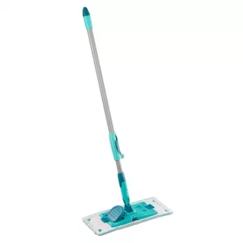 LEIFHEIT PowerClean M talna krtača s teleskopskim ročajem, 33 cm, zelena/siva