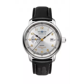 Zeppelin Mediterranee 96681 avtomatska moška ura, 40mm, modra številčnica, moder usnjen pašček