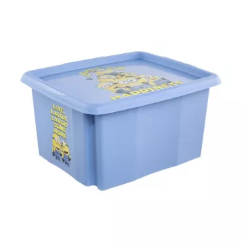 keeeper škatla s pokrovom 24L Karolina »Minions Happiness« 42,5x35,5x22,5cm svetlo modra