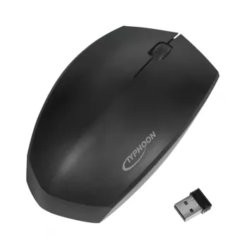 TYPHOON TI021 dvonačinovna brezžična optična miška, Bluetooth 4.2 & 2,4 GHz, črna