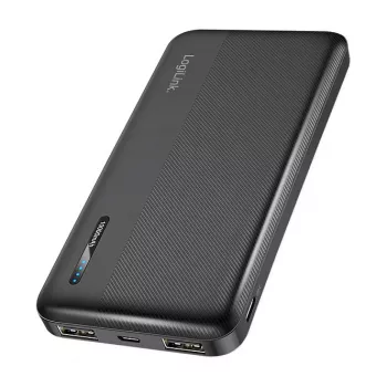 LogiLink PA0338RF 10000 mAh powerbank z USB-C PD in Quick Charge 3.0, črn