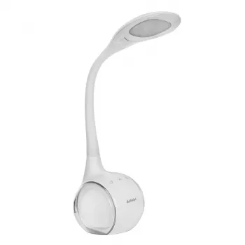 Activejet AJE-RAINBOW 2 LED namizna svetilka z RGB podstavkom, gibljivim krakom, zatemnitvijo, upravljanjem na dotik, 7W glavna luč, 350lm, 2800K-6500K, črna