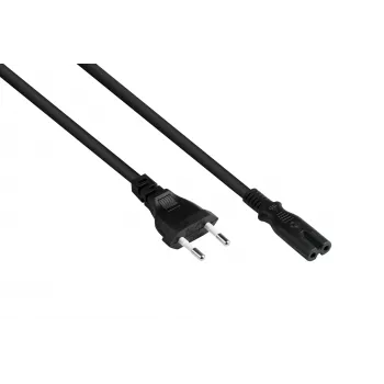 Kabelmeister napajalni kabel Euro tipa C na vtičnico C7/Euro 8, 10m, črn, 0.75mm²