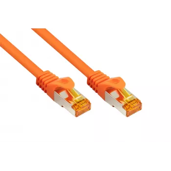 Kabelmeister RJ45 patch kabel Cat. 7 S/FTP, TPE plašč, brez halogenov, oranžen, 7,5 m
