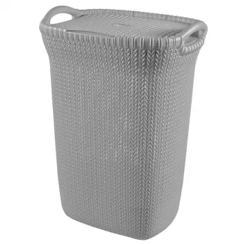 CURVER Knit 57L škatla za perilo svetlo siva