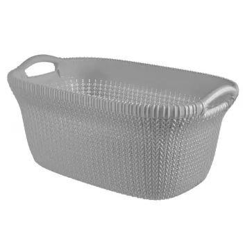 Curver Knit 40L košara za perilo svetlo siva