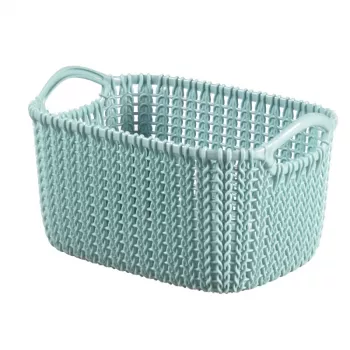 CURVER košara Knit XS pravokotna shranjevalna košara 3L modra 25x18x14cm