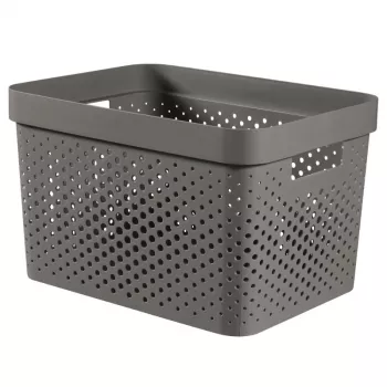 CURVER Infinity Recycled Box 17L 36x27x22cm temno siva
