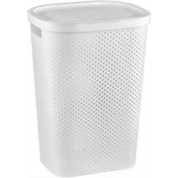 CURVER Infinity Recycled 60L košara za perilo 44x35x60 cm bela