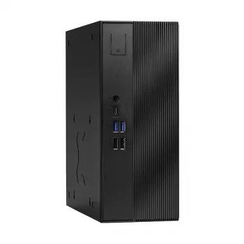 ASRock DeskSlim B760 mini PC barebone - Intel B760, LGA1700, DDR4 SO-DIMM, 2x M.2 PCIe Gen4, HDMI 2.1, DP 1.4, VGA, USB-C, Gigabit-LAN, 1,92L, črn