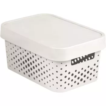 CURVER Infinity Recycled 4,5L škatla za shranjevanje s pokrovom, bela