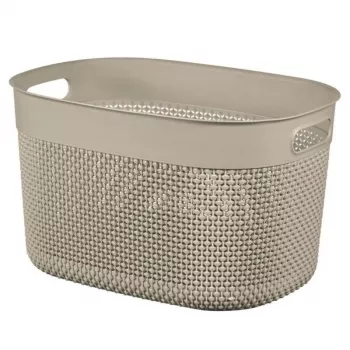 CURVER Filo L shranjevalna košara 18L 38x28x22cm bež, videz pletenja