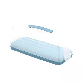 Curver pravokotna posoda za prenašanje tort 35,5 x 15 x 14,2 cm modra