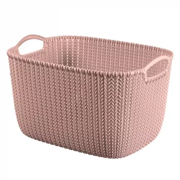 Curver Knit L pravokotna košara za shranjevanje 19L 40x30x23 cm, roza