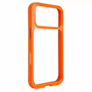 Evelatus Apple iPhone 17 Pro LiveCase hibridni ovitek s stojalom PC+TPU oranžen