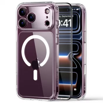 ESR Classic Hybrid ovitek MagSafe in kaljeno steklo iPhone 17 Pro Max / 18 Pro Max prozoren
