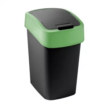 CURVER Flip Bin 9L koš za smeti črn/zelen
