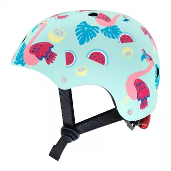 Hornit Flamingo otroška kolesarska čelada M (53-58cm) z zadnjo LED lučko FLS931