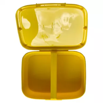 CURVER Snap Box pravokotna posoda za shranjevanje živil s pregradkom 1,8L rumena Kawaii