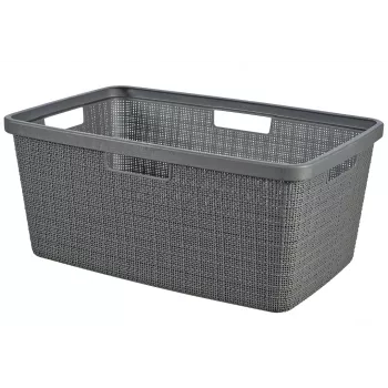 CURVER košara za perilo Jute 46L 59x39x26cm temno siva